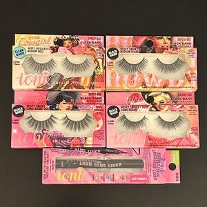 Ioni Pink Cowgirl False Eyelash Set with Lash Glue liner
